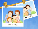 Lovely_illustration_of_Happy_family_photo_wallcoo_coms